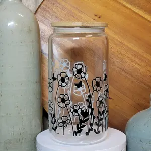 16oz Libbey Glass & Acrylic Tumblers | UV DTF Designs | Ready to Ship | Perfect Christmas Gift
