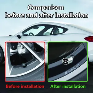 Anti-Theft Car Tire Valve Cap, Secure Dustproof Cover for Camry, Yaris, Hilux, Prius, Avensis, Auris, Corolla Style Vehicles