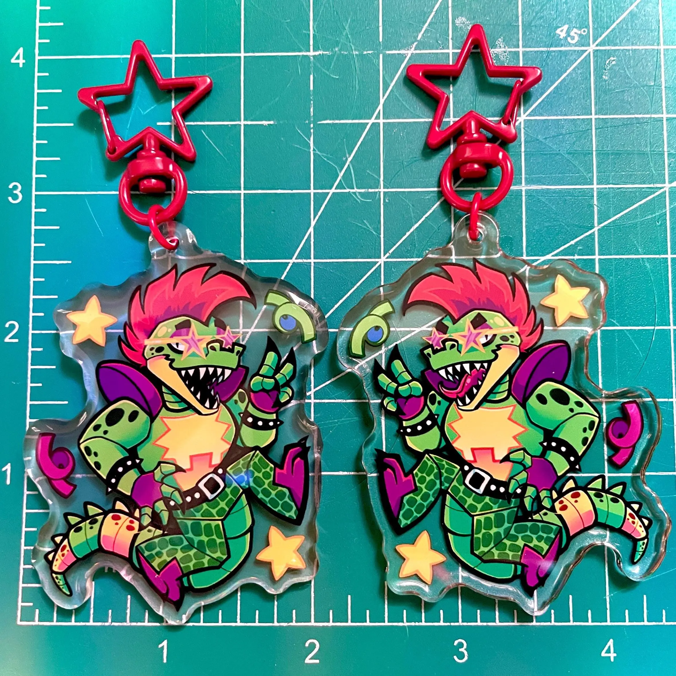 FNAF Security Breach Keychain, Roxanne Wolf & Monty Gator Keychain