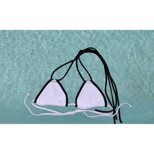 Flexi Kini Top - Ribbed White and Black