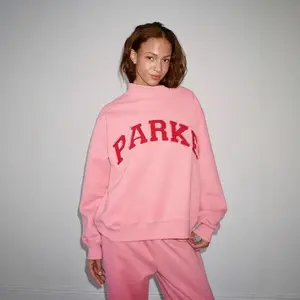 All-match trend Crewneck Sweatshirt EXOTIC Letter Print Sweatshirt Womenswear