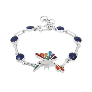 Multi Gemstone Lima Bracelet in Sterling Silver 6.50-7.5In Christmas Gifts