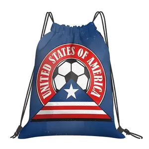 1pc USA National Soccer Drawstring Bags Outdoor Sports Portable Storage Bag Bundle Pocket Rope Bag