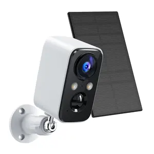 Security Cameras Wireless Outdoor Indoor: Cameras for Home Security WiFi Camera with Solar Panel Battery Powered Surveillance System Kit Motion Sensor Alarm Floodlight, 2-Way Talk, 2K Color Night Vision, IP66 Waterproof