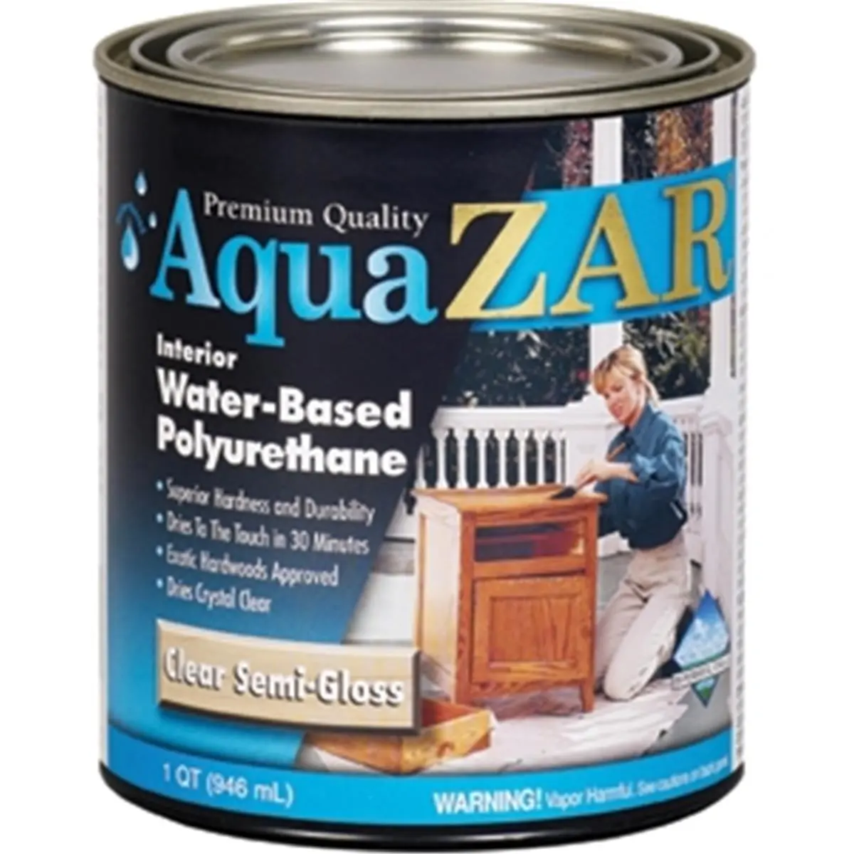 212 MAIN UGL 345 1 Qt (946 ml) Zar Aqua Water-Based Polyurethane - Full-Body, High-Build, Semi-Gloss Finish, Non-Yellowing, Durable, Cabinets, Exotic Hardwoods Approved, Complies with All Current VOC Requirements for Automotive Paint Care