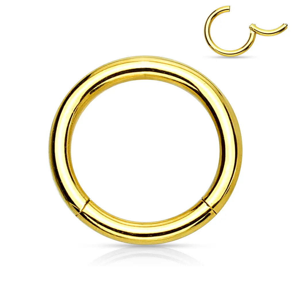 Minimalist Clicker Nose Hoop in Surgical Steel 20 Gauge 8mm Hypoallergenic
