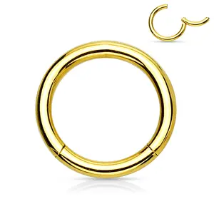 Minimalist Clicker Nose Hoop in Surgical Steel 20 Gauge 8mm Hypoallergenic