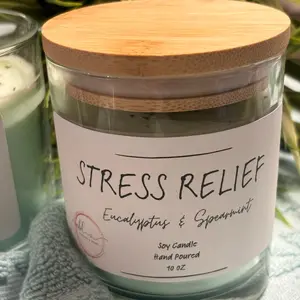 Eucalyptus & Spearmint Soy Candle-10 Oz Freshener