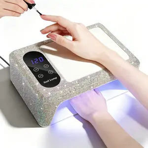 96 LED UV Nail Lamp, Professional UV LED Nail Dryer with Double-Hand Design, Auto Sensor, 4 Timer Settings & Removable Base, Fast Gel Polish Curing for Nail Salons and Home Use