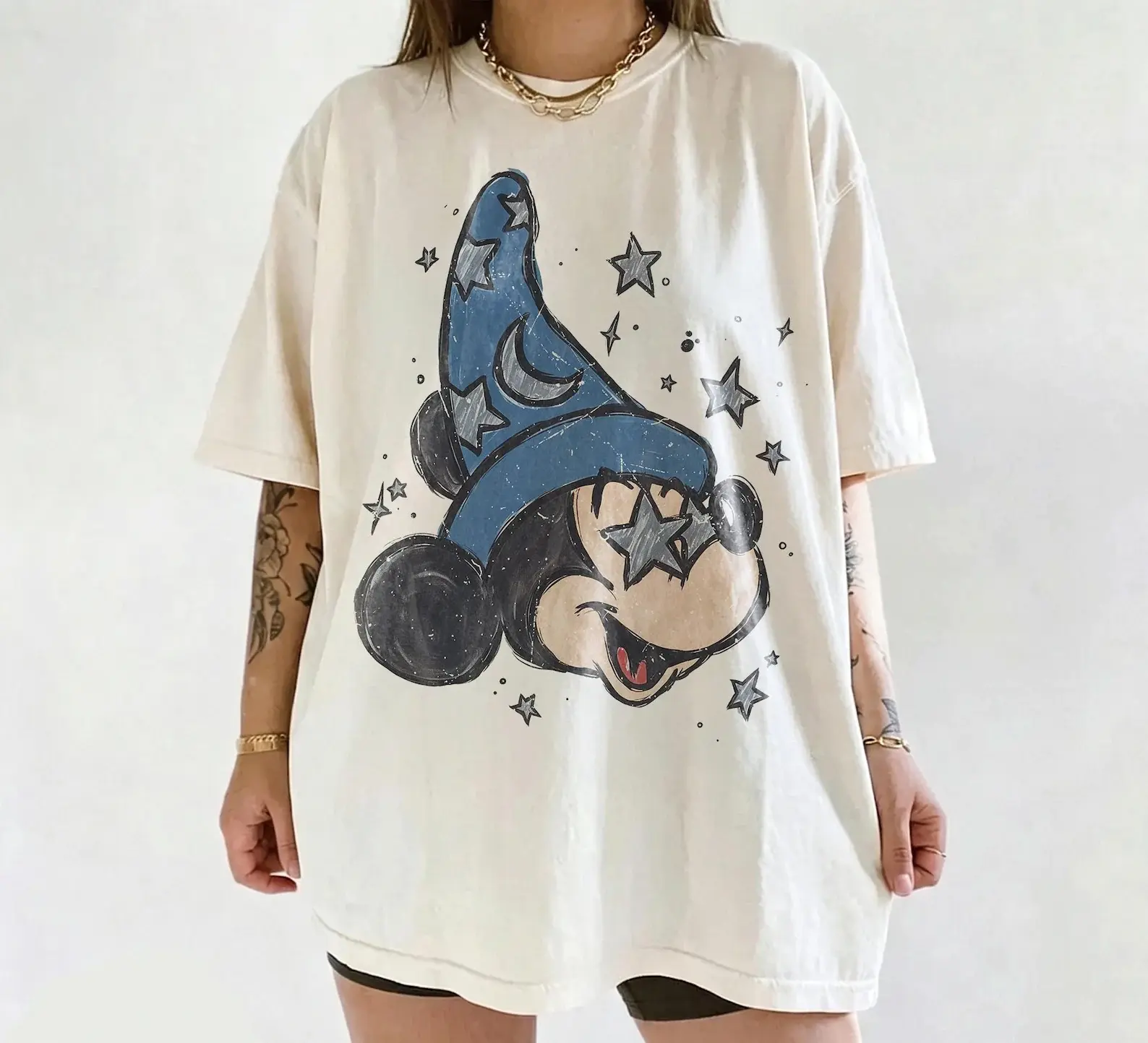 Fantasia Sorcerer Maickey Shirt, Vintage WDW Fantasa, Wizard Maickey Shirt, Magical Star Hat Tee, Fantasmic Shirt 2026