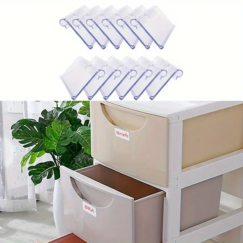 10pcs Label Holder, PVC Price Label Holder Clear Plastic Reusable, Suitable for Large Shopping Malls, Supermarkets, Small Shops