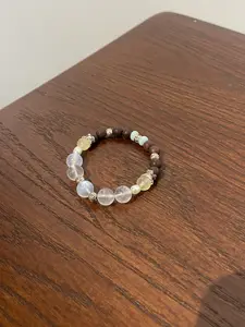 Ancient Chinese ICH: Rose Scented Beads & Blue Moon Crystal Bracelet