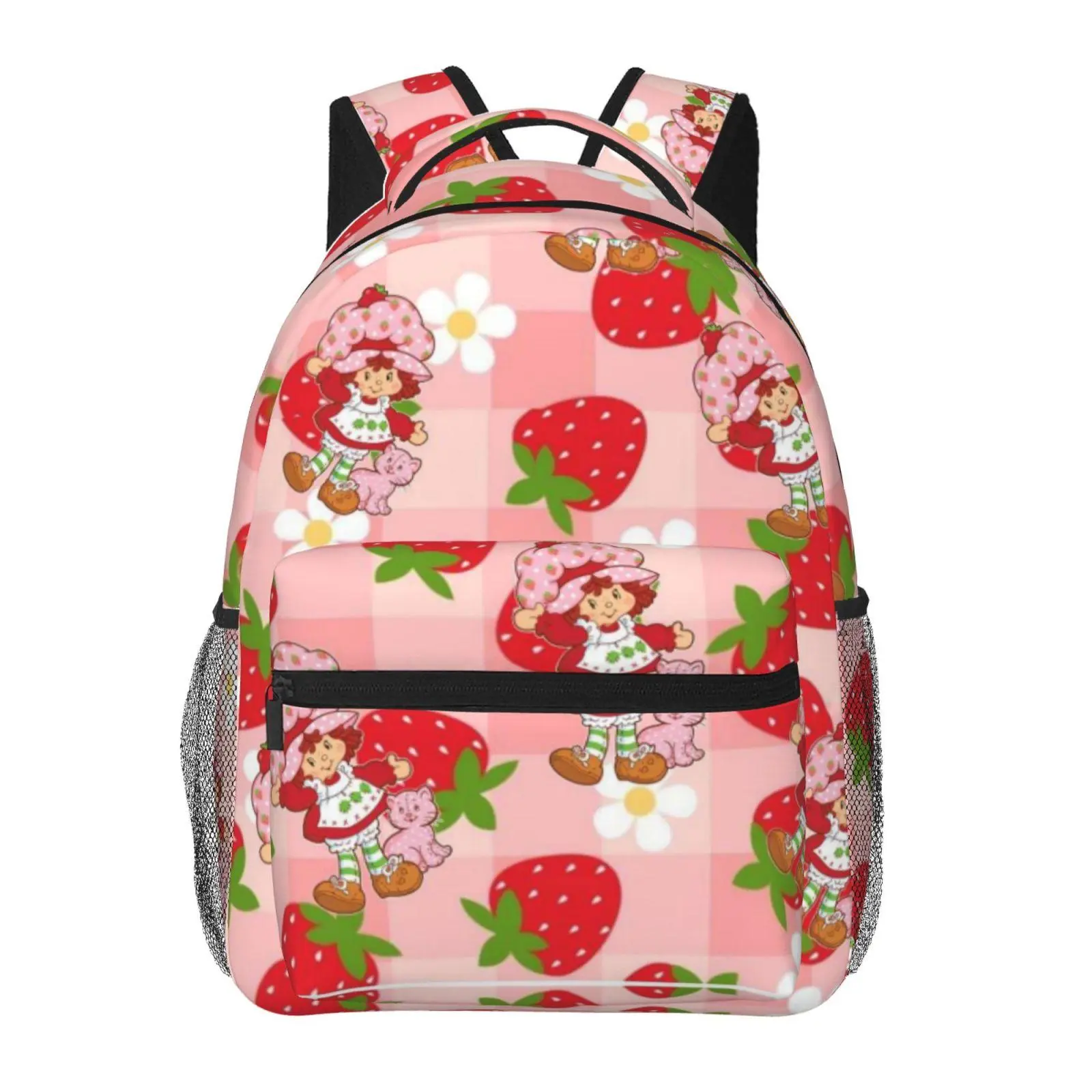 Strawberry Shortcak Preschool & Kindergarten Backpack Strawberry Shortcaks Travel Backpack Strawberry Shortcak stuff School Bag Gift for Little Boys & Girls