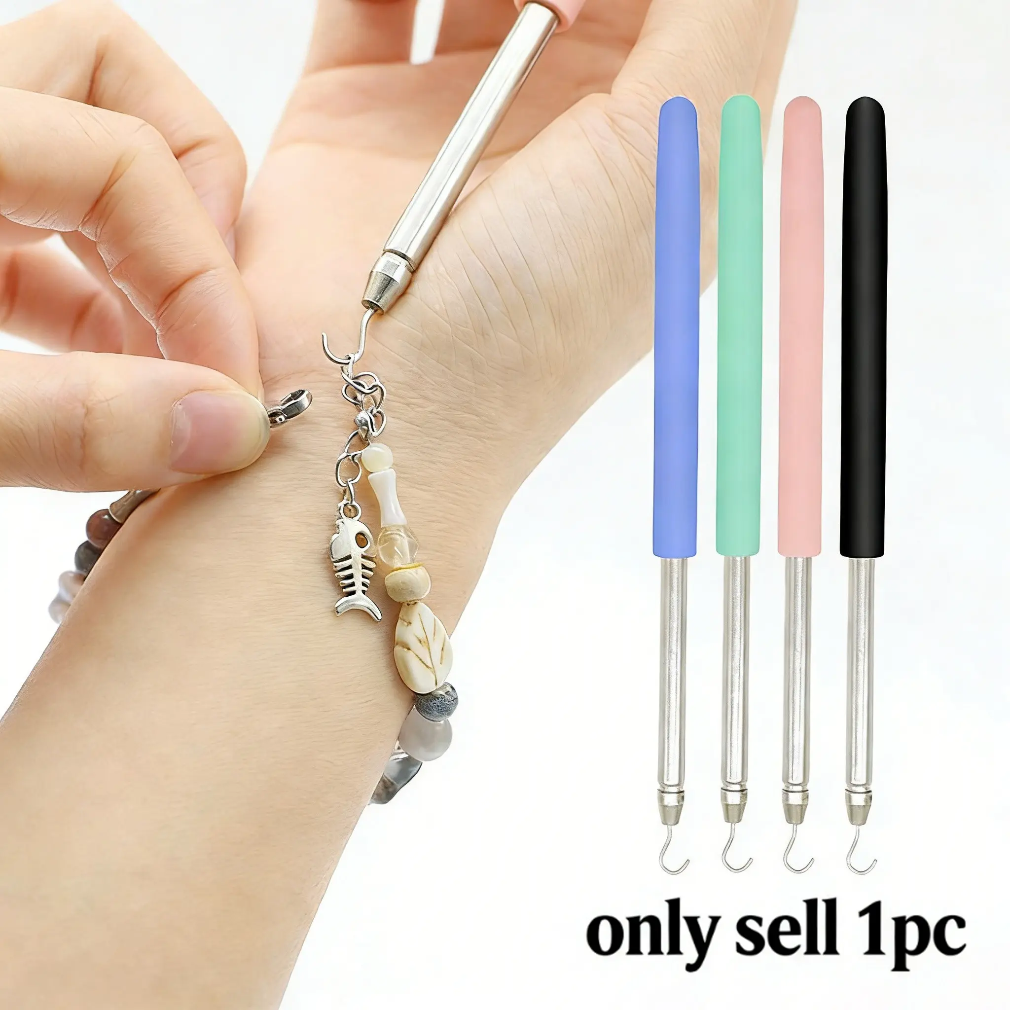 Bracelet Helper Tool, 1 Count Easy Wear & Remove Clasp Hook for Women's Jewelry, Odorless Metal Accessory for Bracelets and Necklaces, Sewing Tools, Sewing Supplies Crafts, Sewing Accessories and Supplies