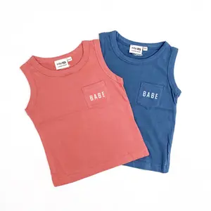Babe Child Pocket Tank - White Design