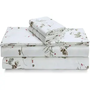 Tribeca Living Portuguese Cotton Flannel Extra Deep Pocket Sheet Set, Harmony