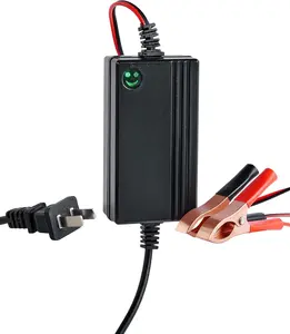 Orion Motor Tech 12V Battery Charger and Maintainer, Trickle Charger for Boats, Motorcycles, ATVs, Riding Mowers, Cars, Trucks, SUVs, and RVs, Smart 3-Stage Charging with Power Indicator, 1PC & 2PC