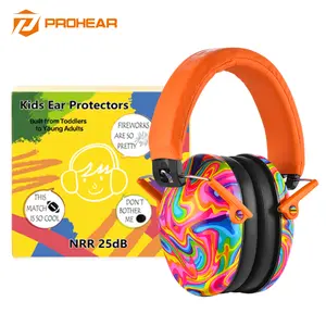 PROHEAR Kids Ear Protection for Ages 3–12, 25dB hearing Noise Reduction Earmuffs for Airplane Travel Sleep Concerts, Adjustable Headband, Cute Multicolor Designs Ear Protectors Children