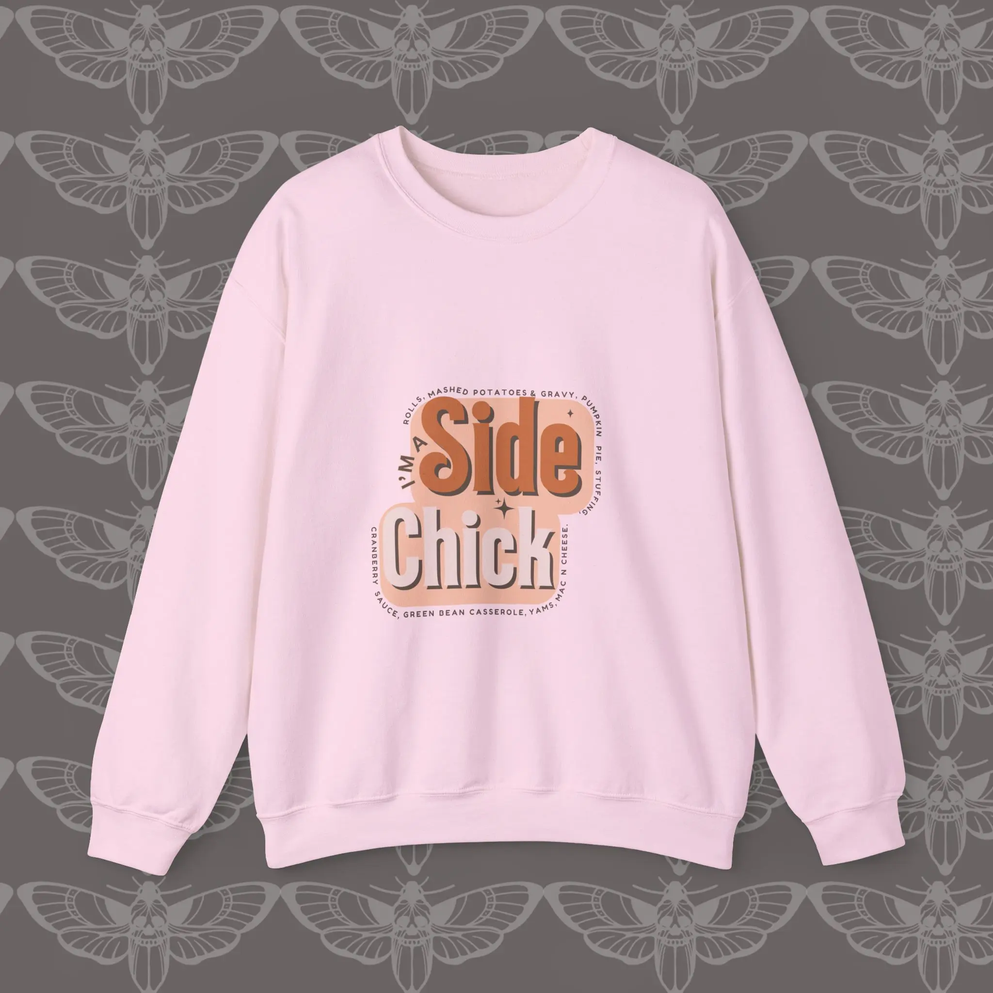 Thanksgiving Side Chick Sweatshirt, Fun Fall Autumn Turkey Dinner Outfit, Thanksgiving Dinner Attire, Thanksgiving Gift, Thanksgiving