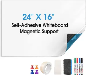 MaxGear Whiteboard Sticker 24 x 16 Inch, Peel and Stick Dry Erase Board, Removable Adhesive Wall Whiteboard, Smooth Writing Surface for Home Office Organization and Planning