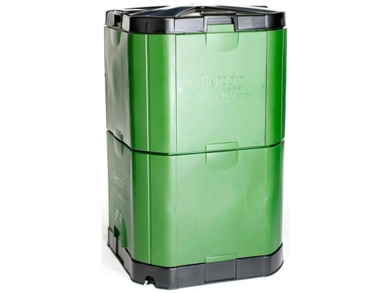113 gal. Insulated Composter with 4 gal Reservoir, Double Wall, Patented Lung System - Green