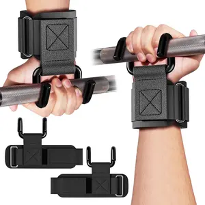 GPANDAG Weight Lifting Hooks for Men and Women(Pair), 330 LB Heavy Duty Gym Lifting Wrist Strap Hook for Deadlifts, Pull-Ups, Strength Training, 0.4inch Grip Weightlifting Hooks for Teen
