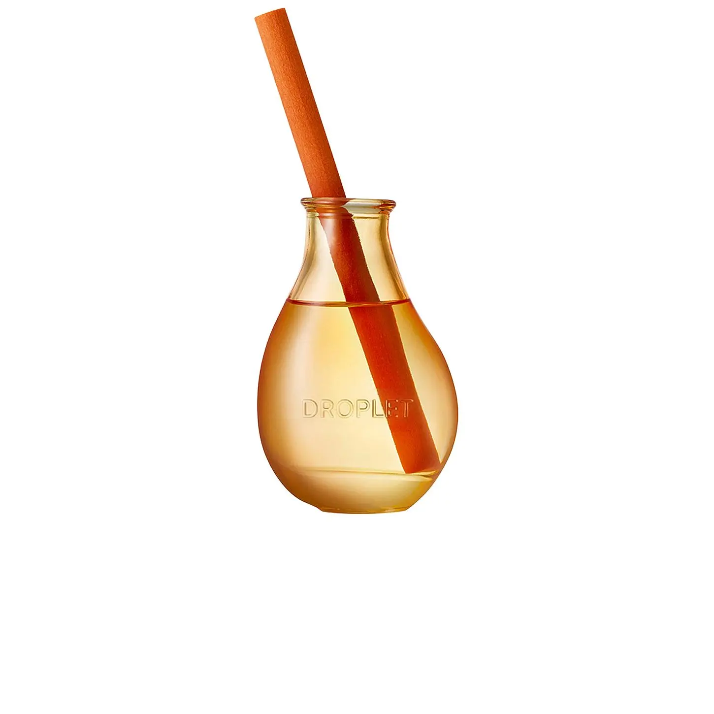 Droplet Focus Glass Bottle Reed Diffuser - Aroma Scented Woody Orange Blossom with Fig Leaf Room Scenting Freshener for Home Fragrance Needs