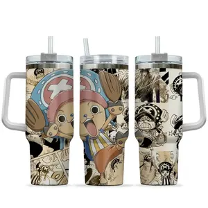 Tony Tony Anime Tumbler 40oz, Japanese Manga Drinkware For Fans Anime, Cute Reindeer Tumbler, Car Cup Portable, Otaku Fan Gift Idea | 010426.C00840.ID03