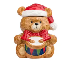 10 Strawberry Street Little Drummer Bear Canister 10 Strawberry Street Little Drummer Bear Canister