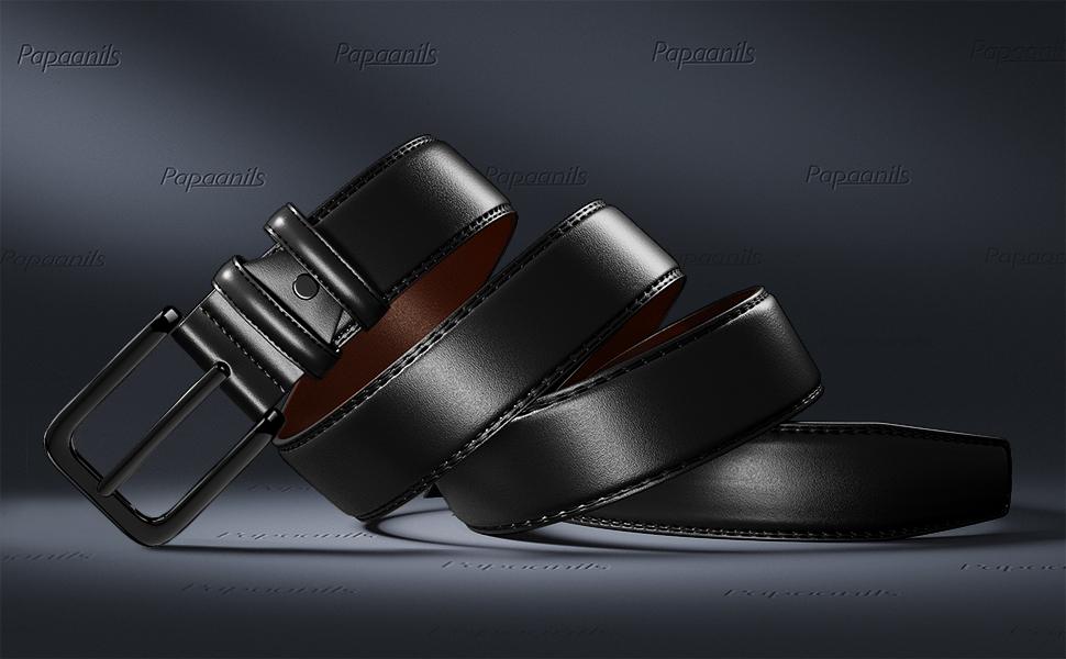 Leather ress Belts for Men,Casual Business Wearing for Jeans,Suits, Belts Width 1 3/8"