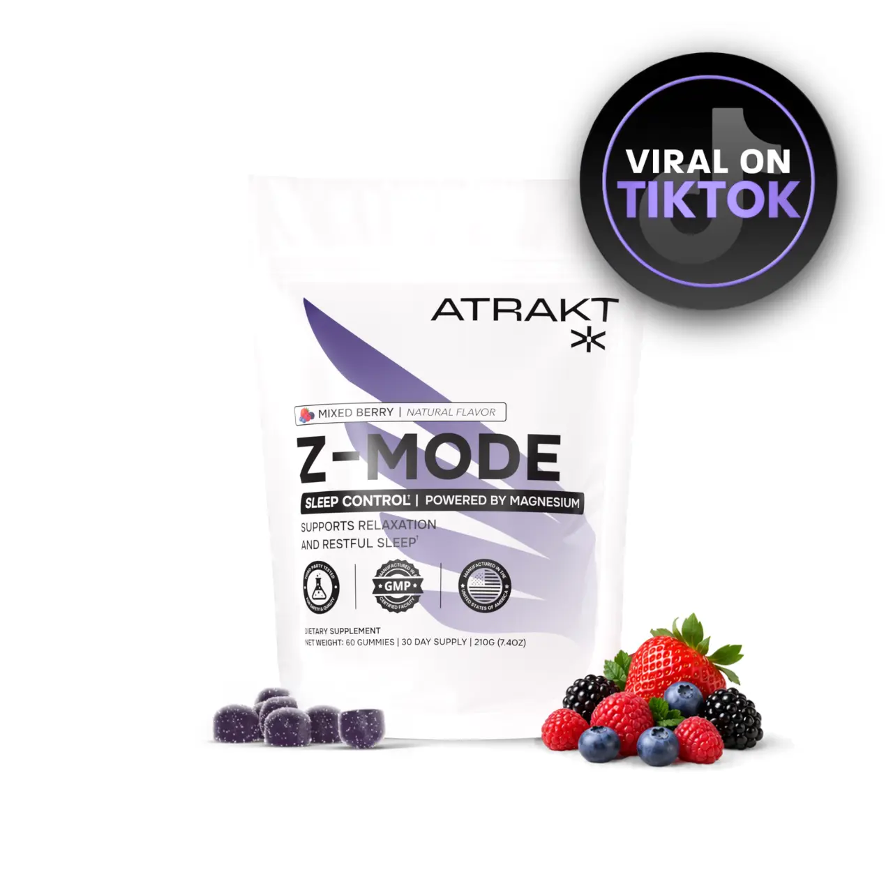 Z-MODE Deep Sleep Formula - ATRAKT - 60 GUMMIES - Restful Sleep