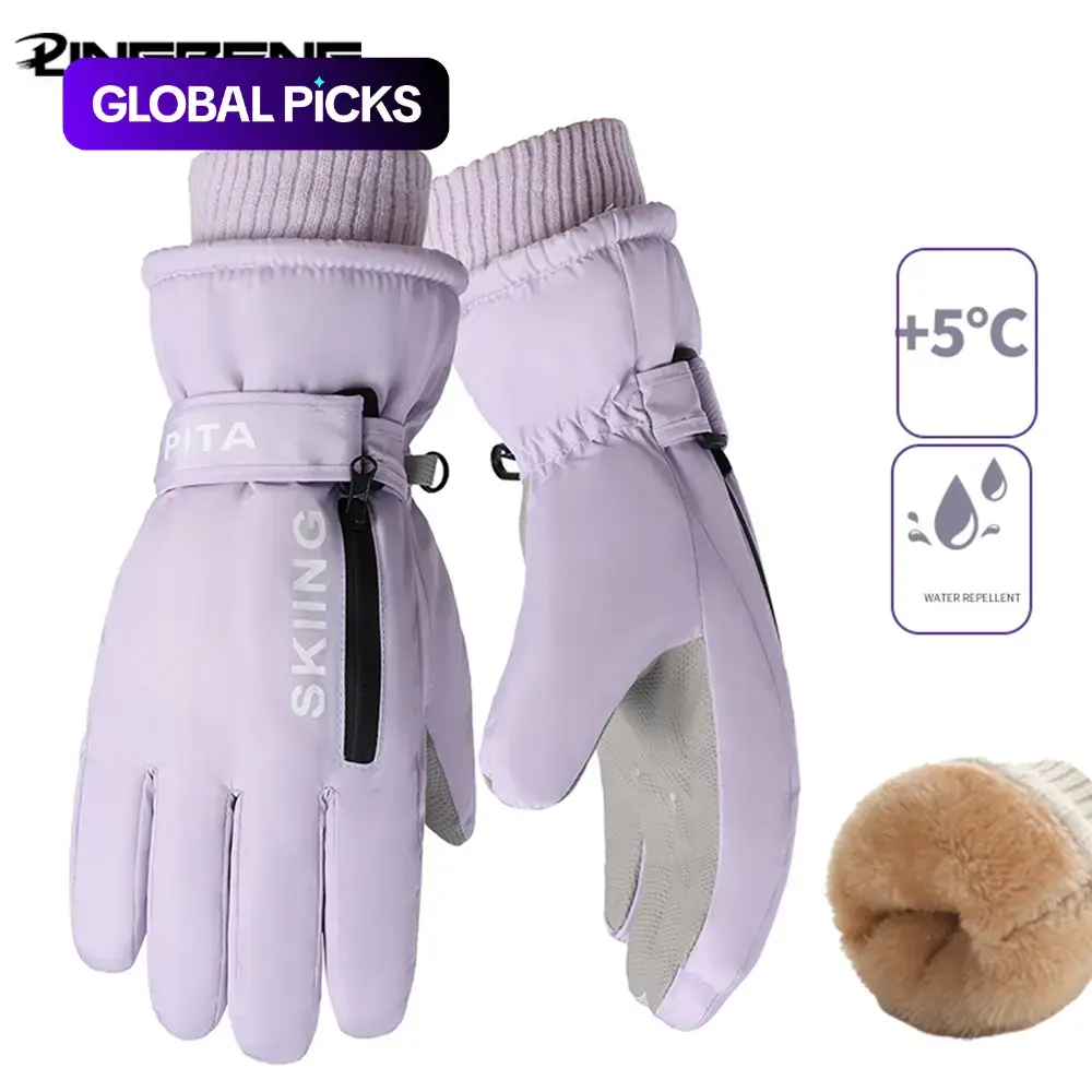Thick Winter-Warm Gloves with Fleece Lining, Mountaineering Training Gloves for Outdoor Sports and Cold Weather, Ideal for Skiing and Cycling, Outdoor Activity Gloves, 16 cm Wide #GLOBAL PICKS