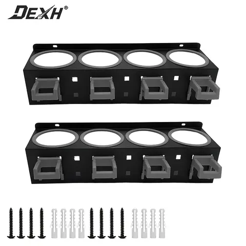1pcs 4-Hole Rectangle Cast Iron Wall-Mount Storage Rack - Garage Tool Storage, Automotive Car Beauty Gear Brush Holder, Stowing & Tidying Solution for Space-Saving Organization