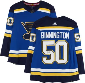 Jordan Binnington St. Louis Blues Autographed Blue Adidas Jersey - Fanatics Authentic Certified