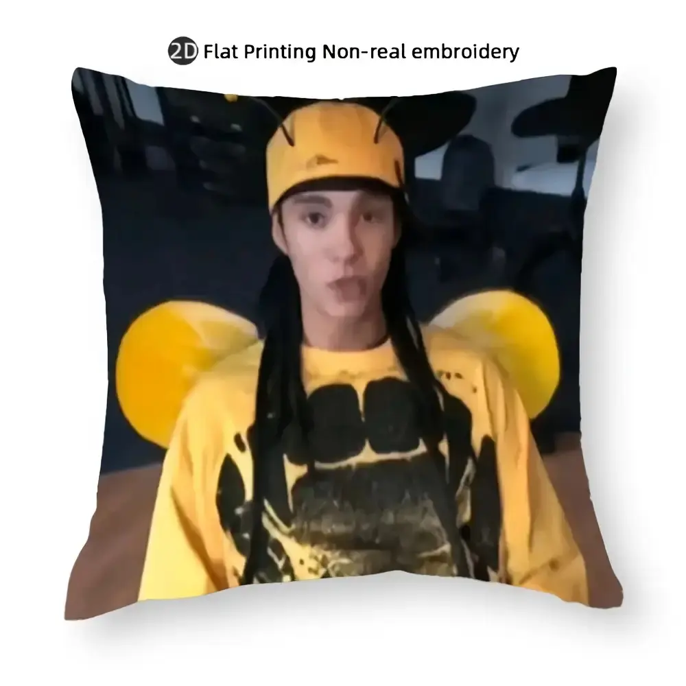 1pc Tokio Hotel Themed Pillowcase - Character Print, Vivid Graphic Look, Zip Closure, Durable Machine-Washable Polyester Fabric, Ideal Gift, Room Decor (Insert Not Included)