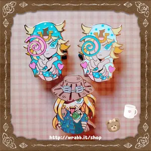 JJBA Jojos Bizarre Adventure Steel Ball Run Enamel Pin - Johnny Joestar and Gyro Zeppeli