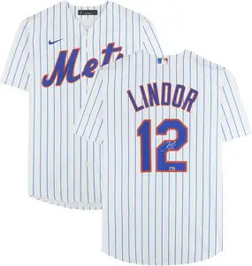 Francisco Lindor New York Mets Autographed White Nike Replica Jersey - Fanatics Authentic Certified