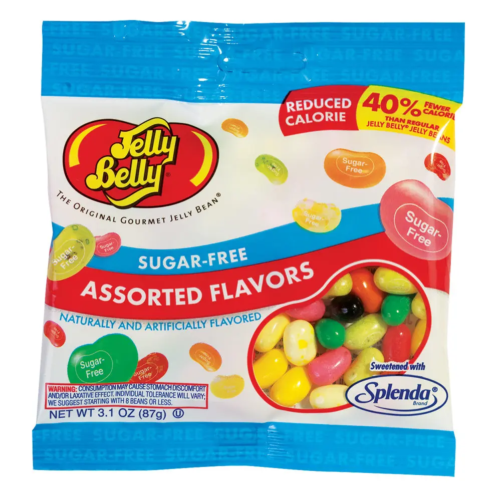 Sugar Free Assorted Jelly Beans 3.1 Oz Peg Bag