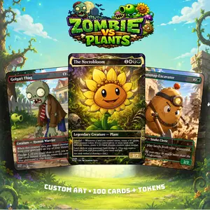 Zombie Garden Clash Commander Proxy Deck (100 Cards + Tokens)