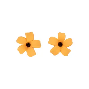 Handmade Clay Puakenikeni Flower Stud Earrings