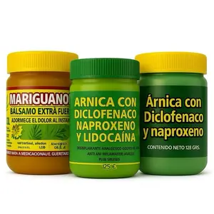 (3 models) Combo Pack Extra Arnica pomada muscular + Mariguanol Balsamo extra fuerte cream 125g + Arnica y Lidocaina Massage Balm – 125g | Soothing Full-Body Care pomada de árnica con diclofenaco y naproxeno Oil Cosmetic
