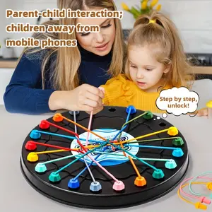 Interactive Family Entertainment Toy, Parent-Child Educational Game, Family Fun Game, Birthday Gift, Holiday Present, Small Size Rope Puzzle