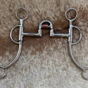 Stainless Steel Argentine 5” Mouth Correction Port Copper Roller Horse Bit