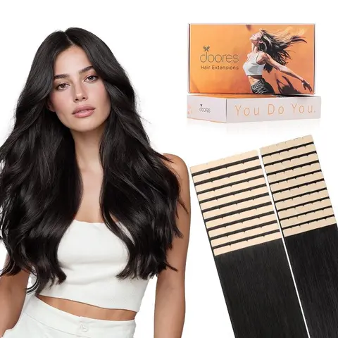 Doores Wide Tape in 16-24'' length Remy Human Hair Extensions Natural Straight for Daily use#falldealsforyou