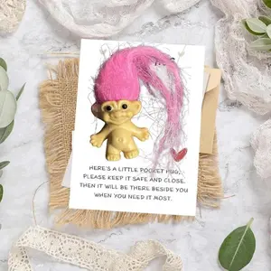 1-100pcs RESIN Trolls Mini Positive Items, Fun Kindness Gift Cards, Positive Message Card for Classroom Events, Perfect for Opening Ceremonies