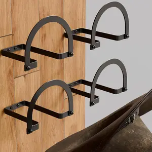 4 Pack Cowboy Hat Rack - Wall Mount Cowboy Hat Holder, Western Hat Hooks for Display Wall Decor Cowboy Decor.