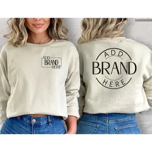 Custom Pocket or Back Logo Sweatshirts, Personalized Logo Hoodie, Customized Logo Sweaters, Designed Logo Hoodie , Special Gift Shirt