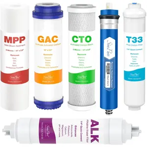 SimPure SP5-RO75 6-Stage Reverse Osmosis Replacement Filter Set with Alkaline Mineral Filter-6 Pieces Set