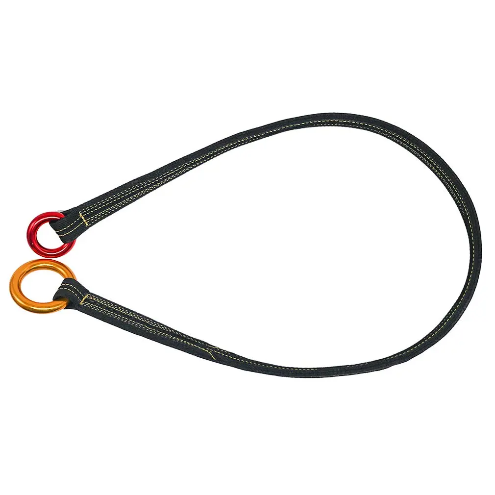 NEWDOAR 22KN Arborist Friction Saver with Adjustable 35.4"/43" Cambium Saver Loop, Retrievable Anchor Rope Protection System, Durable Polyester-Aluminum Alloy Rings & Carabiner for Tree Climbing