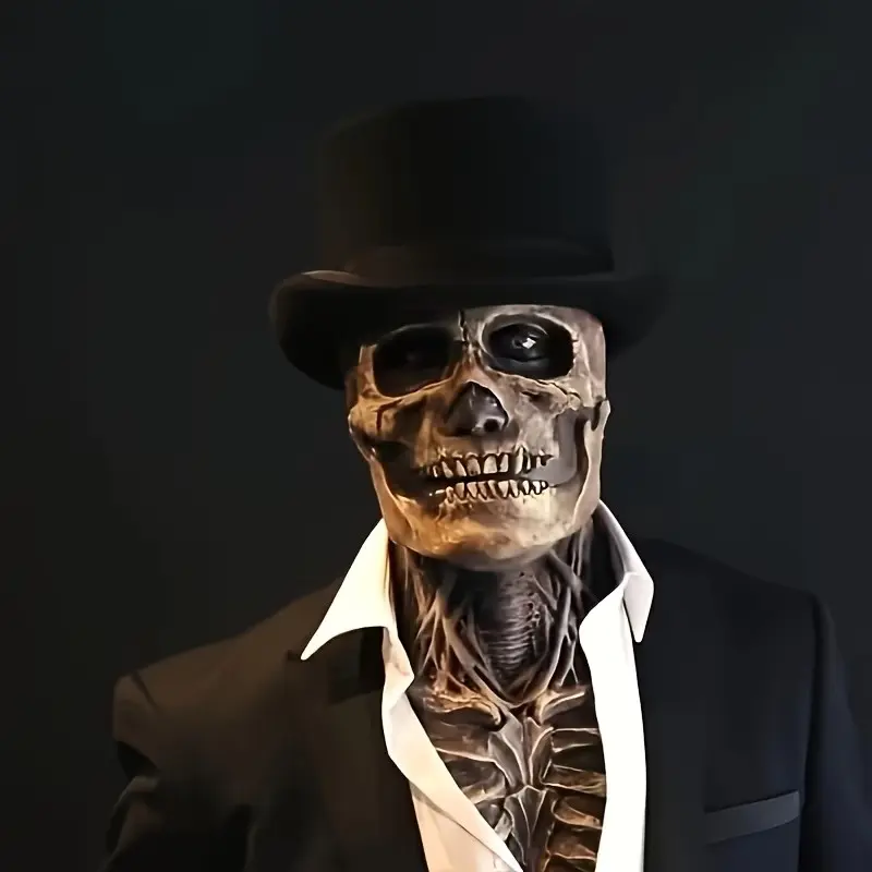Halloween Skull Mask, Fashion Style, Realistic Mask, Synthetic Latex Horror Spooky Exposure Brain Skull Head, Bloody Skull Mask, Perfect for Halloween Parties, Party Face Masks